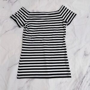 Women’s Maggie Tang black and white striped shirt size S